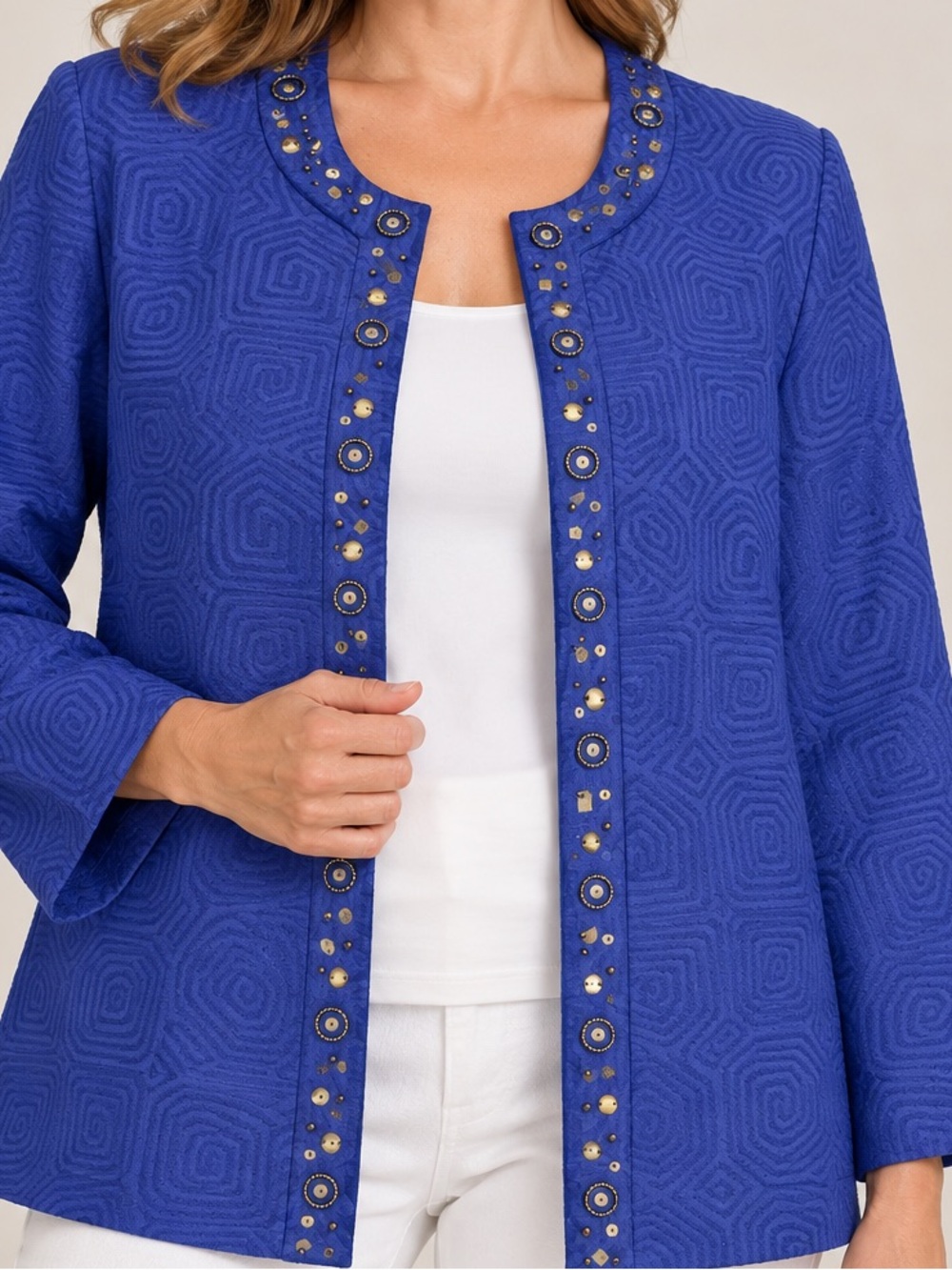 Alfred Dunner, 100% cotton blazer.